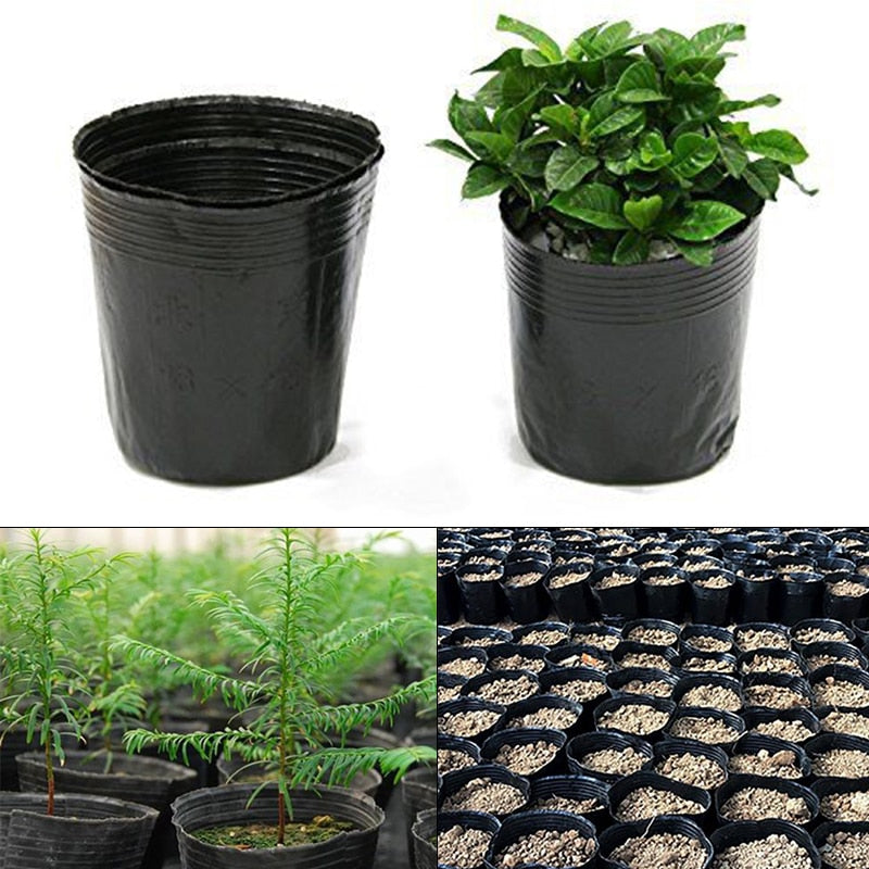 Plant Pots | 100 Pcs 4 Sizes Round | For Flowers, Seedlings, Sowing, Nurseries, Garden Growing | Home Garden Planter - GadgetSourceUSA