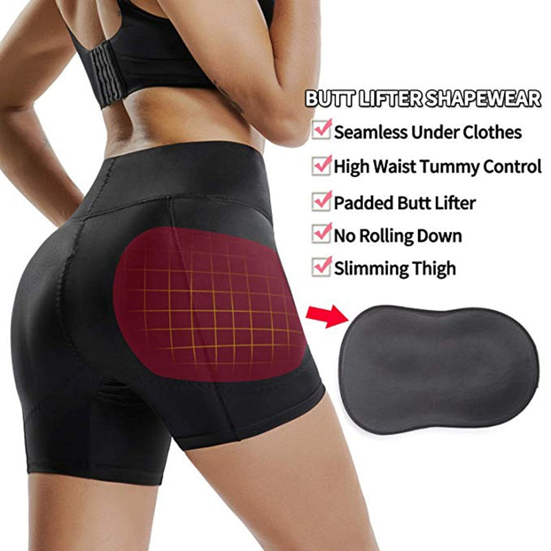 Miss Muscle Invisible Butt Lifter Booty Enhancer Padded Control Panties Body Shaper Padding Panty Push Up Shapewear Hip Modeling|Control Panties - GadgetSourceUSA