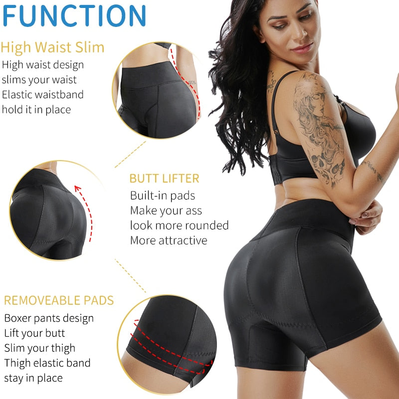 Miss Muscle Invisible Butt Lifter Booty Enhancer Padded Control Panties  Body Shaper Padding Panty Push Up Shapewear Hip Modeling, Control Panties