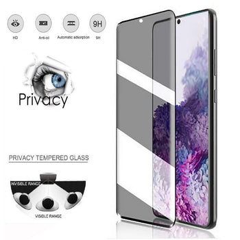 Privacy Full Screen Protector Anti Intrusion Tempered Glass For Samsung S20/S20 Plus Support - GadgetSourceUSA