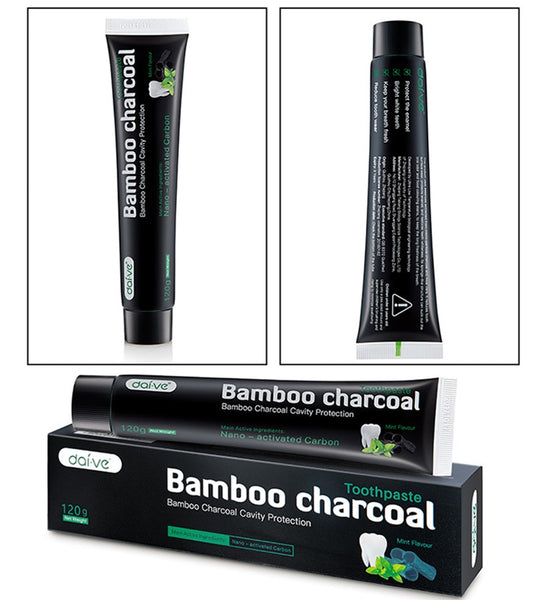 Teeth Whitening With Charcoal | 120g Natural Black Bamboo Charcoal Toothpaste | Organic Food Grade Activated Toothpaste | Teeth Oral Care - GadgetSourceUSA