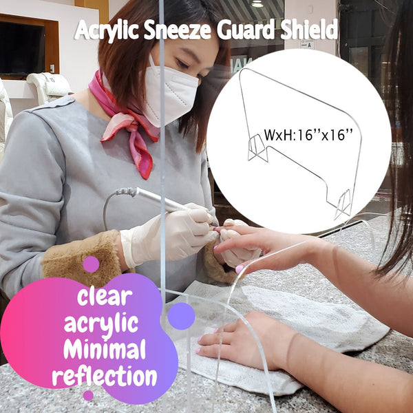 Sneeze Guard | Acrylic Shield Protection for Desktop Counters | Various Sizes | For Salons, Retailers, Restaurant, Grocery Stores - GadgetSourceUSA