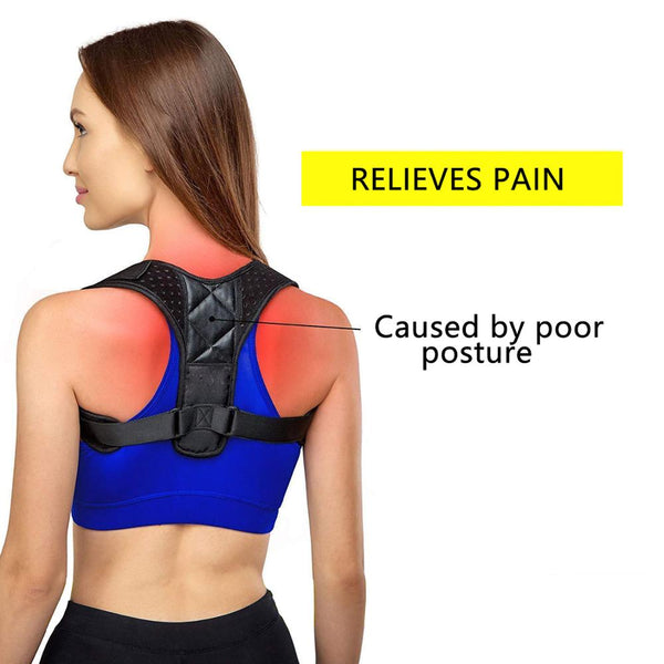 Posture Corrector Back Brace | Adjustable Brace Support | Clavicle, Spine, Back, Shoulder, Lumbar Posture Correction - GadgetSourceUSA