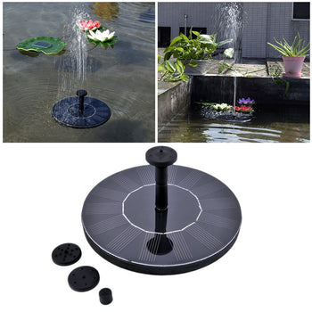 Solar Bird Bath Fountain | Solar Powered  Floating Water Pump | 3 Sprinkler Heads | Fountains & Bird Baths - GadgetSourceUSA