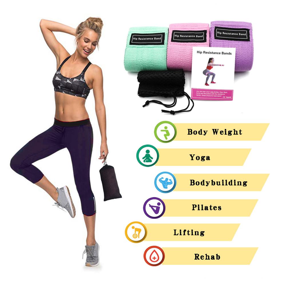 Resistance Bands | Gym Fitness - Yoga, Pilates, Bodybuilding, Rehab | Braided Band in Light, Medium and Heavy Options - GadgetSourceUSA