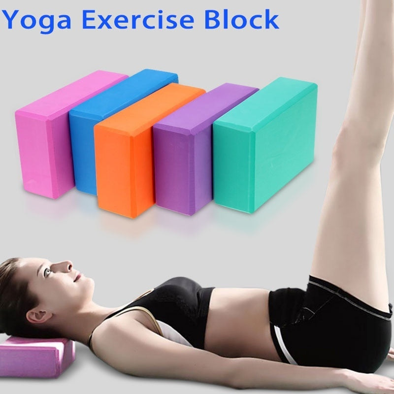 Yoga Block | 1 Pc Foam Brick | Stretching, Gym, Pilates | Home Fitness - GadgetSourceUSA