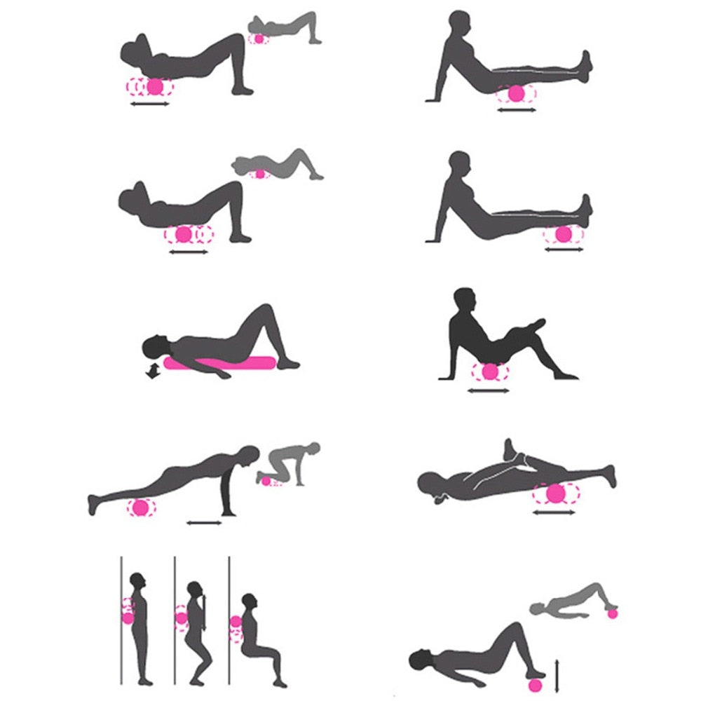 Yoga Massage Roller | 1 Pc Foam Roller | Home Fitness | Muscle Massage Roller For Yoga / Pilates - GadgetSourceUSA