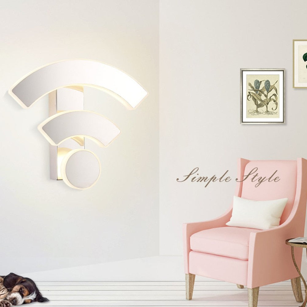 WIFI Logo Shape Acrylic Wall Light Led Indoor Wall Lamps Led Wall Sconce Lamp Lights for Bedroom Living Room Stair|LED Indoor Wall Lamps - GadgetSourceUSA