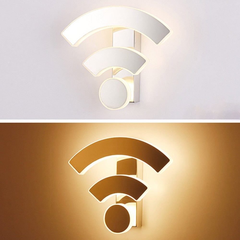 WIFI Logo Shape Acrylic Wall Light Led Indoor Wall Lamps Led Wall Sconce Lamp Lights for Bedroom Living Room Stair|LED Indoor Wall Lamps - GadgetSourceUSA