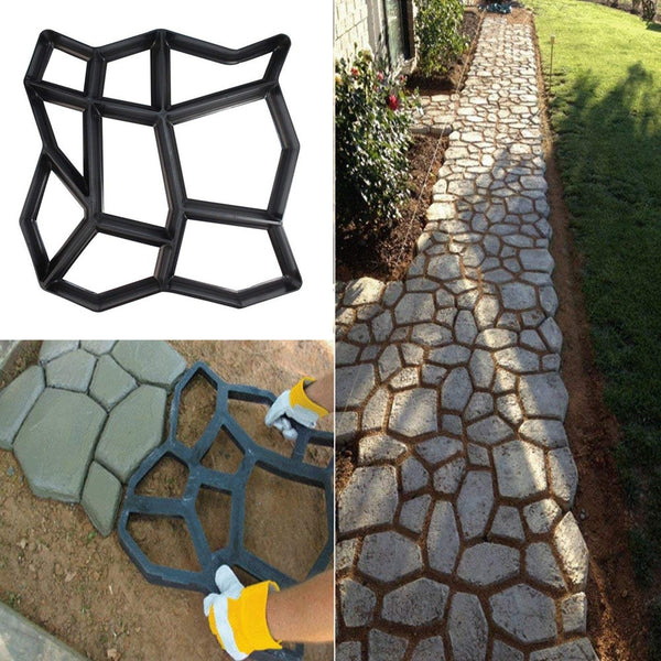 Path Maker Mold | Load Slicer Cutting Path Maker Mold Home Garden Decoration Reusable Concrete Cement Stone Design Paver Walk Mould Tools|Paving Molds| - GadgetSourceUSA