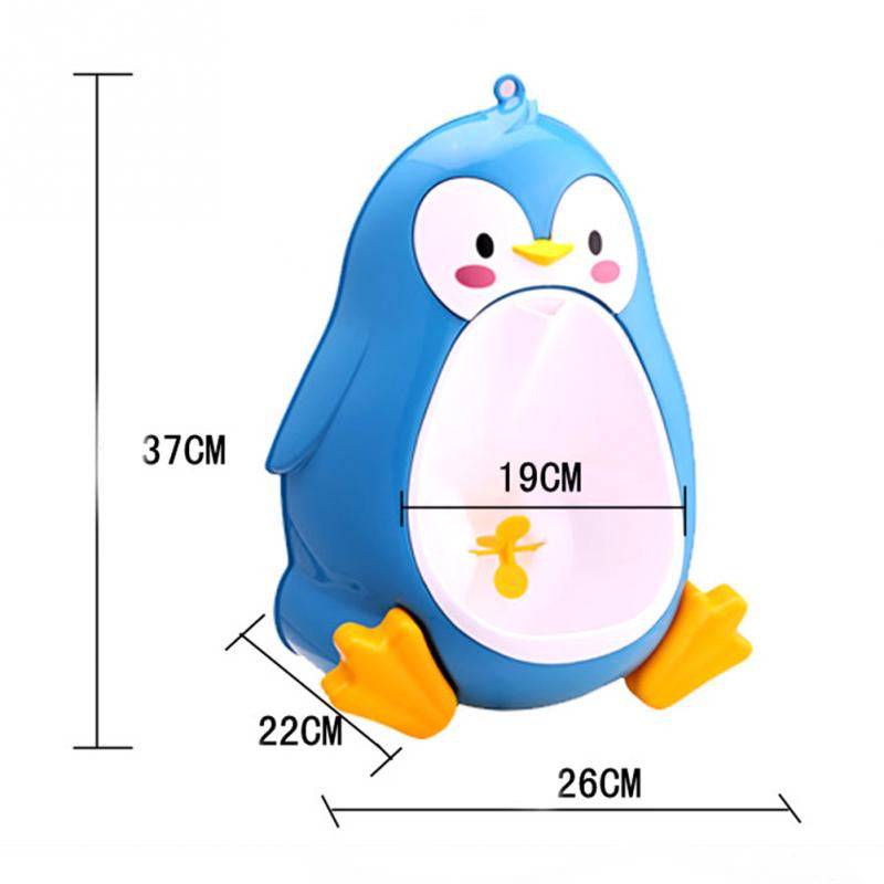 Lovely Cartoon Shape Baby Boys Penguin Stand Vertical Toilet Potty Training Kids Wall Hanging Urinal Bathroom Pee Trainer - GadgetSourceUSA