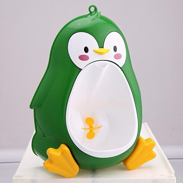 Lovely Cartoon Shape Baby Boys Penguin Stand Vertical Toilet Potty Training Kids Wall Hanging Urinal Bathroom Pee Trainer - GadgetSourceUSA