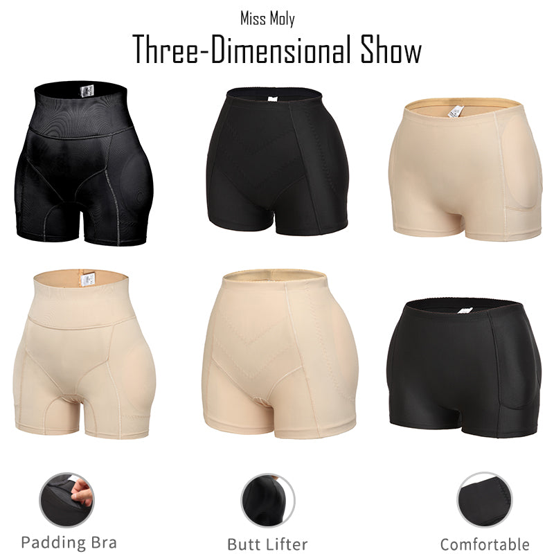 Women Shaper Padded Panty Enhancer Butt Lift Buttocks Briefs Underwear  Hips, Beige, 2XL/3XL 