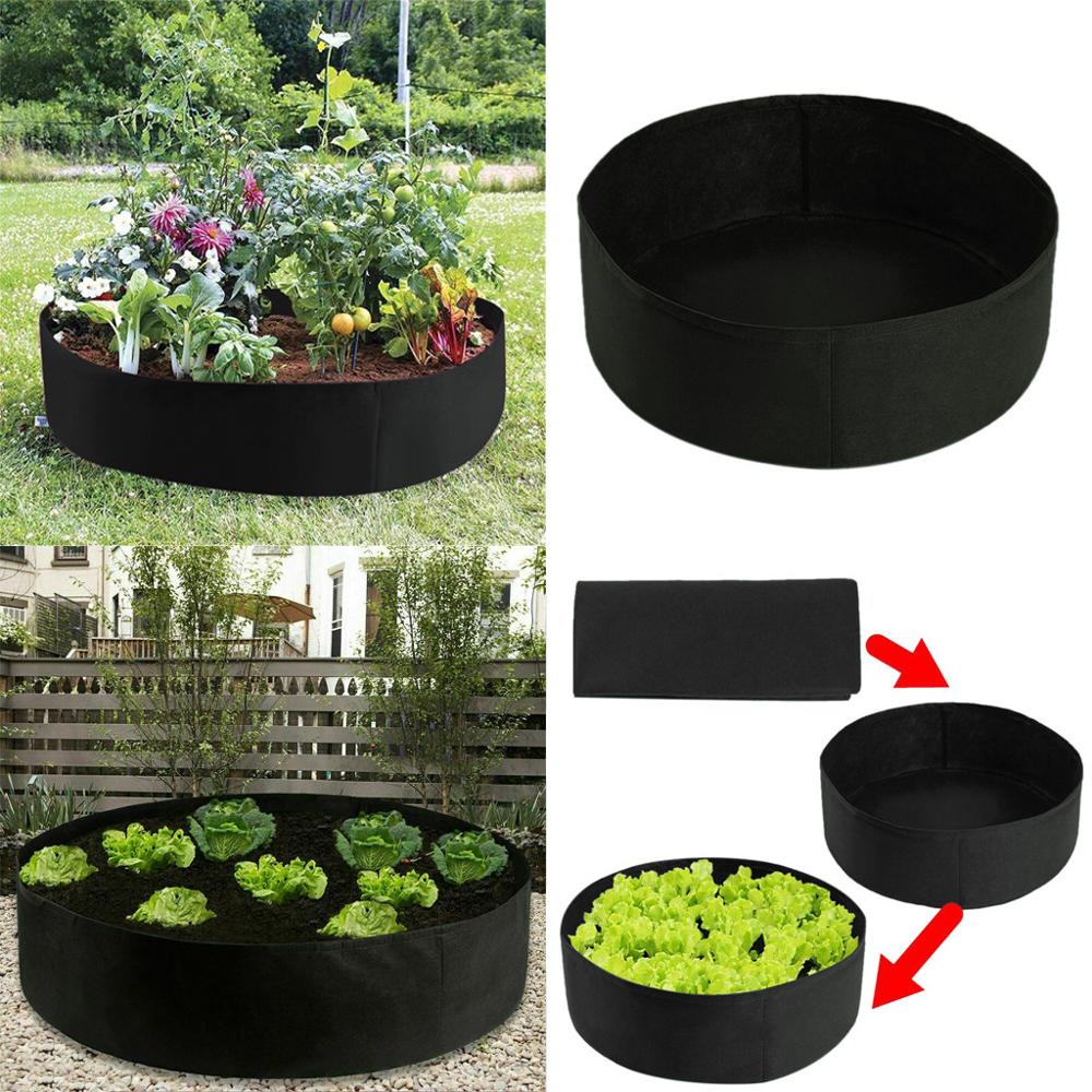 Raised Garden Bed | Round Garden Grow Bag | Garden Flower, Vegetable, Herb Planter - GadgetSourceUSA