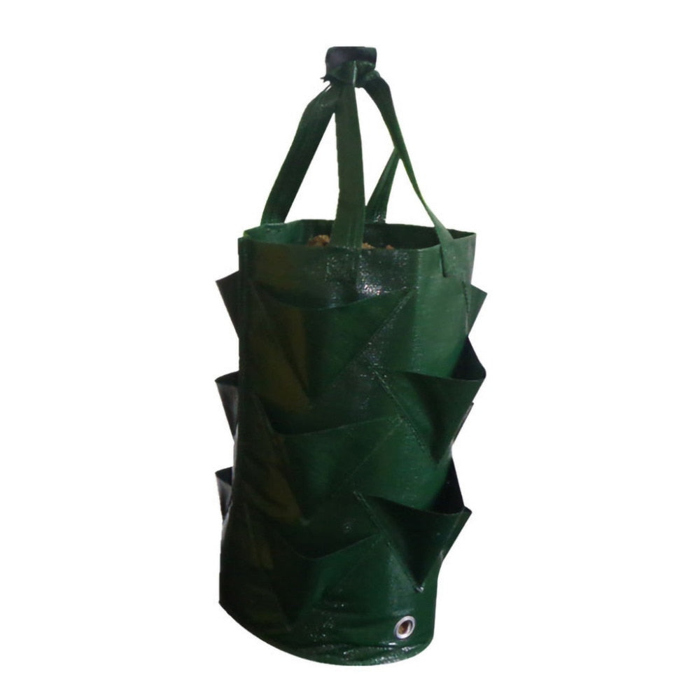 Strawberry Planting Grow Bag | 3 Gallons Multi Mouth Container Bag | Planter Pouch | Garden Supplies - GadgetSourceUSA