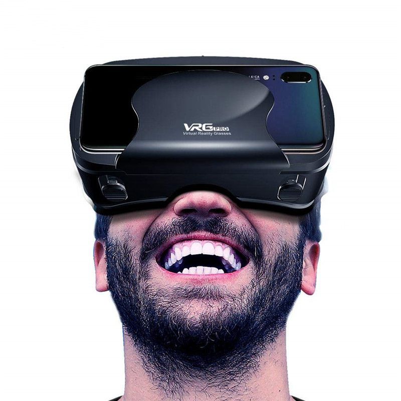 VR Headset | Compatible with iPhone & Android Phone | 3D Virtual Reality Headset | Full Screen Visual Wide-Angle VR Glasses - GadgetSourceUSA