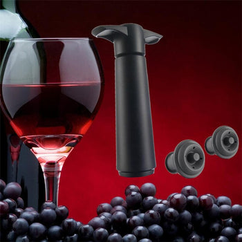Wine Stopper | 1 Set Wine Saver Vacuum Bottle Stopper Set 1 Pump+2 Caps | Wine Stopper Set - GadgetSourceUSA