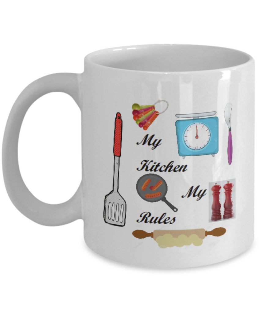 My Kitchen My Rules Coffee Mug - GadgetSourceUSA