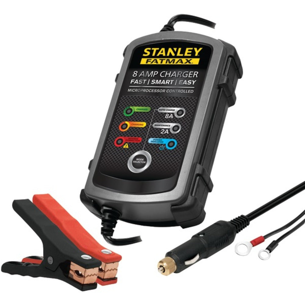 STANLEY BC8S 8-Amp FATMAX Battery Charger/Maintainer - GadgetSourceUSA