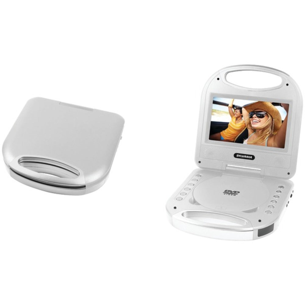 SYLVANIA SDVD7049-SILVER 7" Portable DVD Player with Integrated Handle (Silver) - GadgetSourceUSA