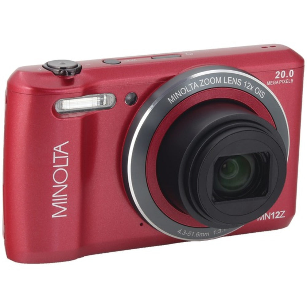 Minolta MN12Z-R 20.0-Megapixel HD Wi-Fi Digital Camera (Red) - GadgetSourceUSA