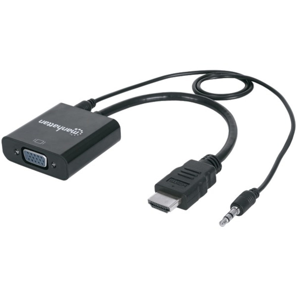 Manhattan 151450 HDMI Male to VGA Female Converter with Audio - GadgetSourceUSA
