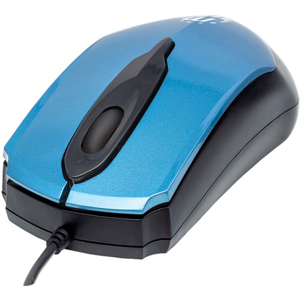 Manhattan 177801 Edge Optical USB Mouse (Blue/Black) - GadgetSourceUSA