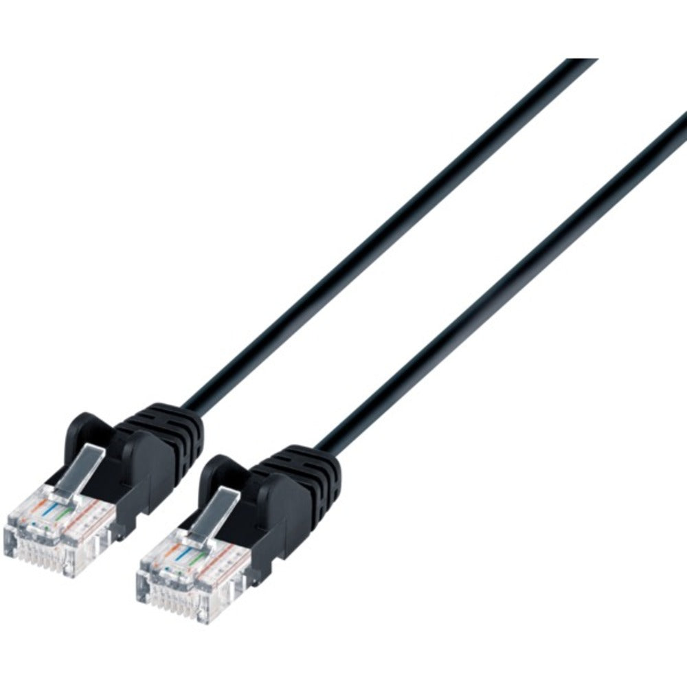 Intellinet Network Solutions 742085 Black CAT-6 UTP Slim Network Patch Cable with Snagless Boots (3 Feet) - GadgetSourceUSA