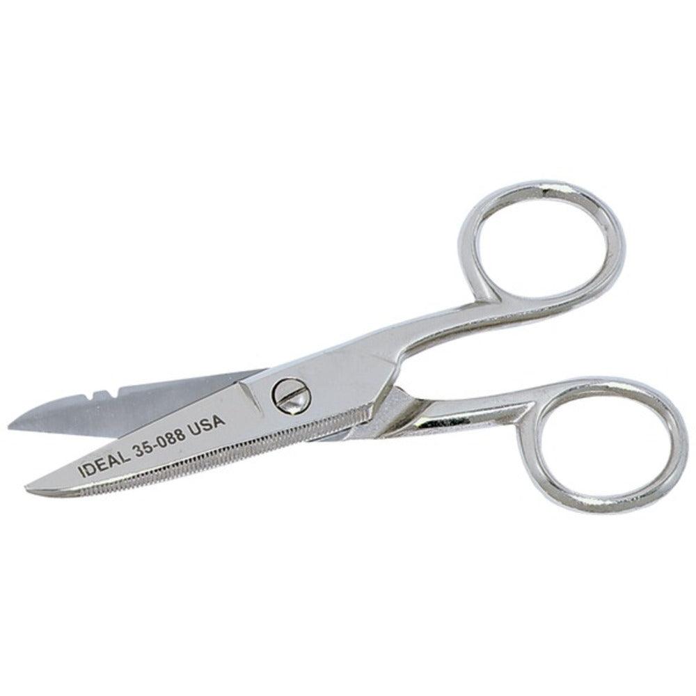 IDEAL 35-088 Electrician's Scissors with Stripping Notch - GadgetSourceUSA