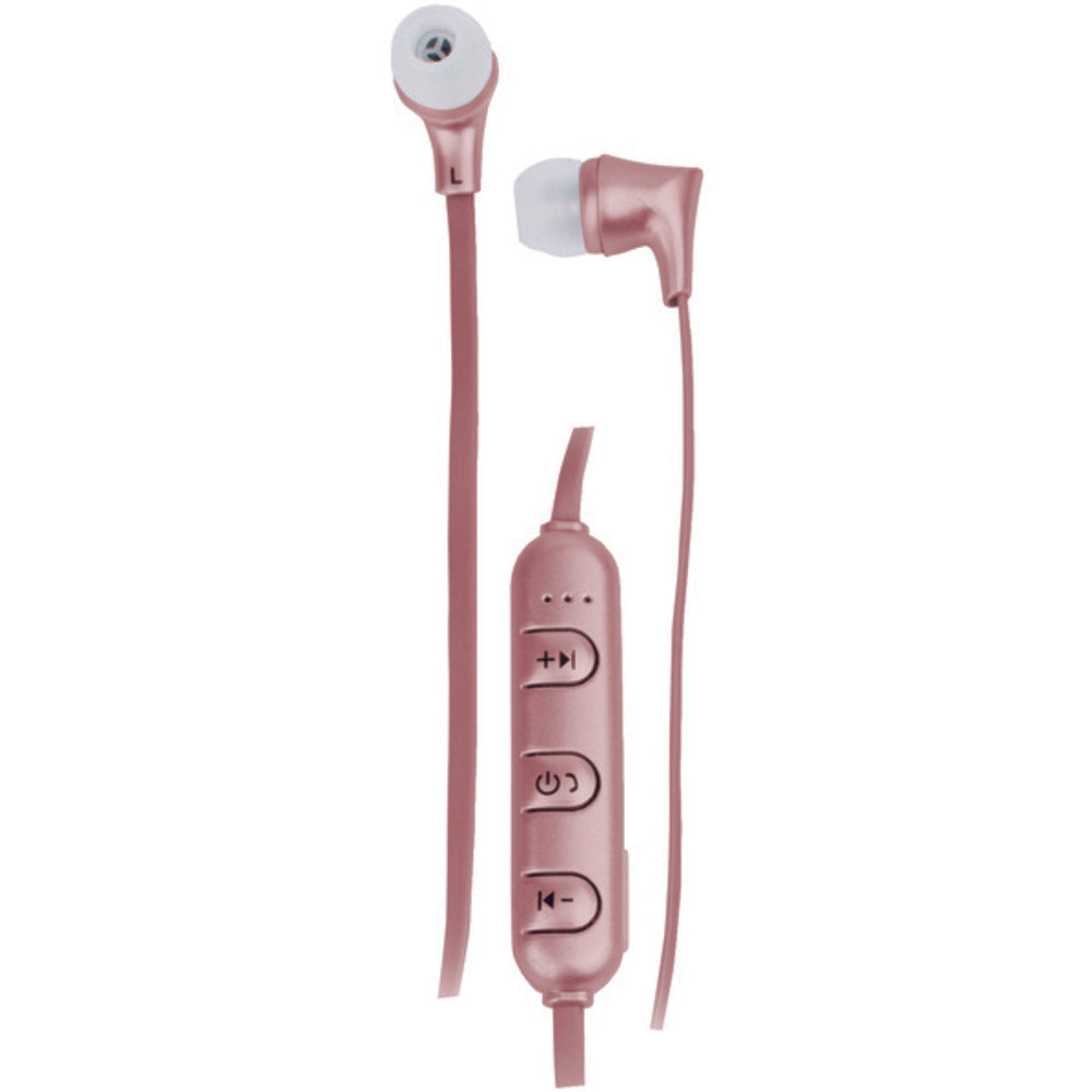 iEssentials IE-BTELX-RGLD Lux Bluetooth Earbuds with Microphone (Rose Gold) - GadgetSourceUSA