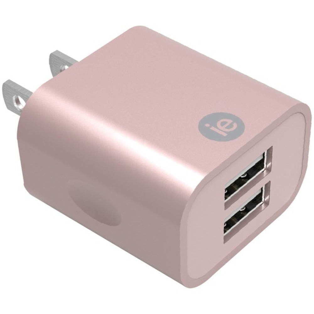 iEssentials IEN-AC22A-RGLD 2.4-Amp Dual USB Wall Charger (Rose Gold) - GadgetSourceUSA