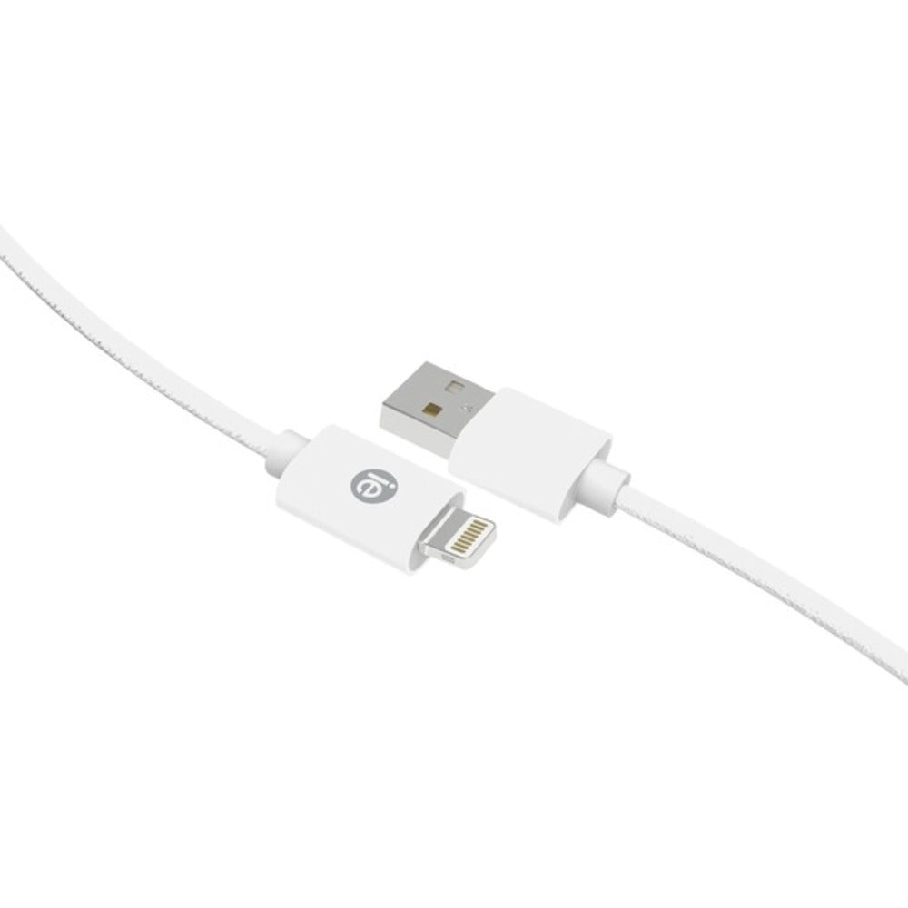 iEssentials IEN-BC10L-WT Charge and Sync Braided Lightning to USB Cable, 10ft (White) - GadgetSourceUSA