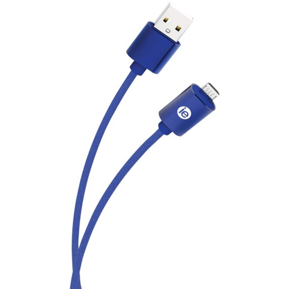 iEssentials IEN-BC10M-BL Charge and Sync Braided Micro USB to USB Cable, 10ft (Blue) - GadgetSourceUSA