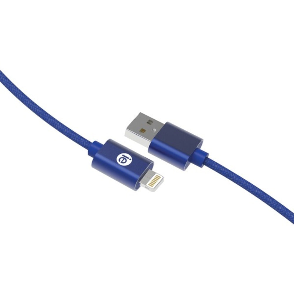 iEssentials IEN-BC6L-BL Charge and Sync Braided Lightning to USB Cable, 6ft (Blue) - GadgetSourceUSA