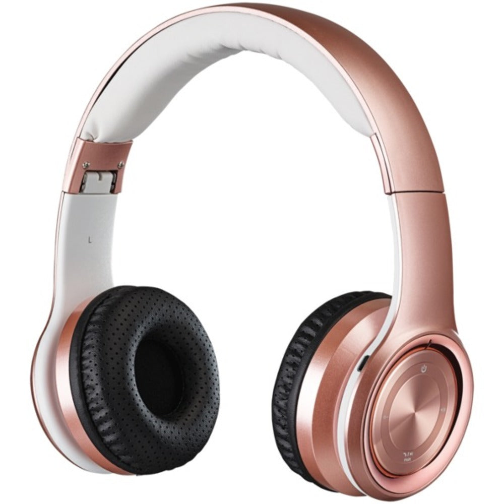 iLive IAHB239RGD Bluetooth Over-the-Ear Headphones with Microphone (Rose Gold) - GadgetSourceUSA