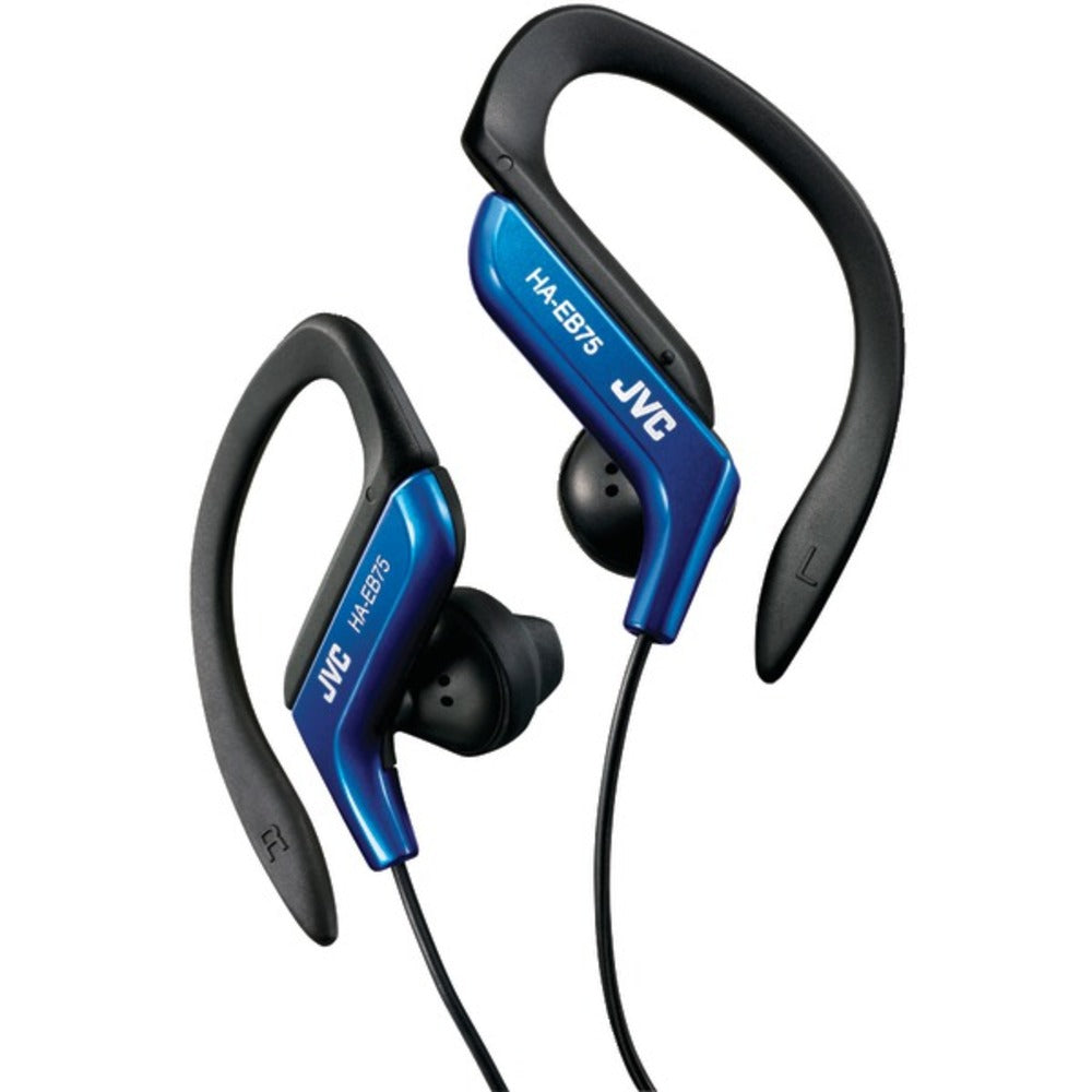 JVC HAEB75A Ear-Clip Earbuds (Blue) - GadgetSourceUSA