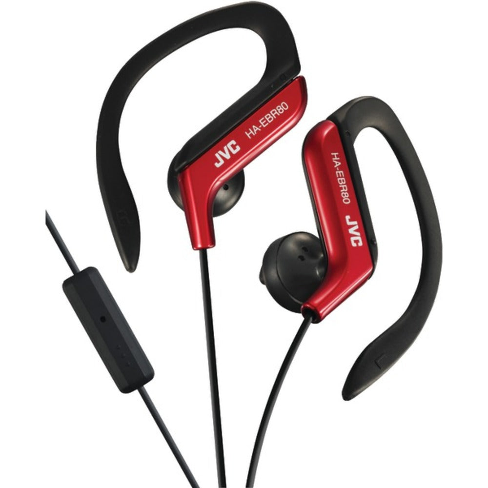 JVC HAEBR80R In-Ear Sports Headphones with Microphone and Remote (Red) - GadgetSourceUSA