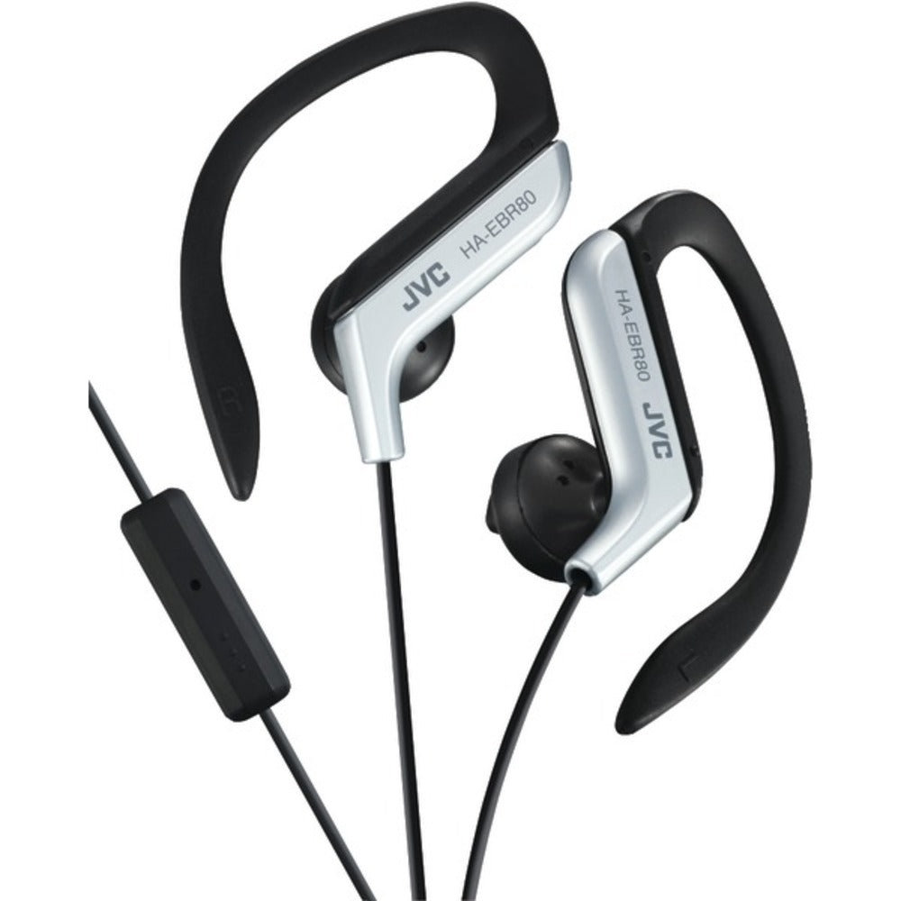 JVC HAEBR80S In-Ear Sports Headphones with Microphone and Remote (Silver) - GadgetSourceUSA