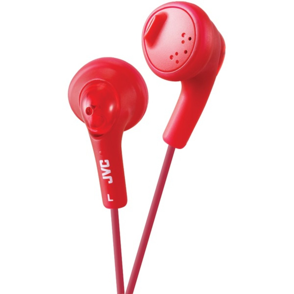 JVC HAF160R Gumy Earbuds (Red) - GadgetSourceUSA