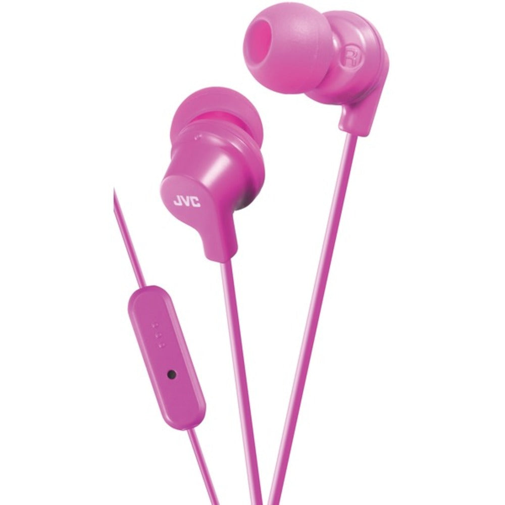 JVC HAFR15P In-Ear Headphones with Microphone (Pink) - GadgetSourceUSA