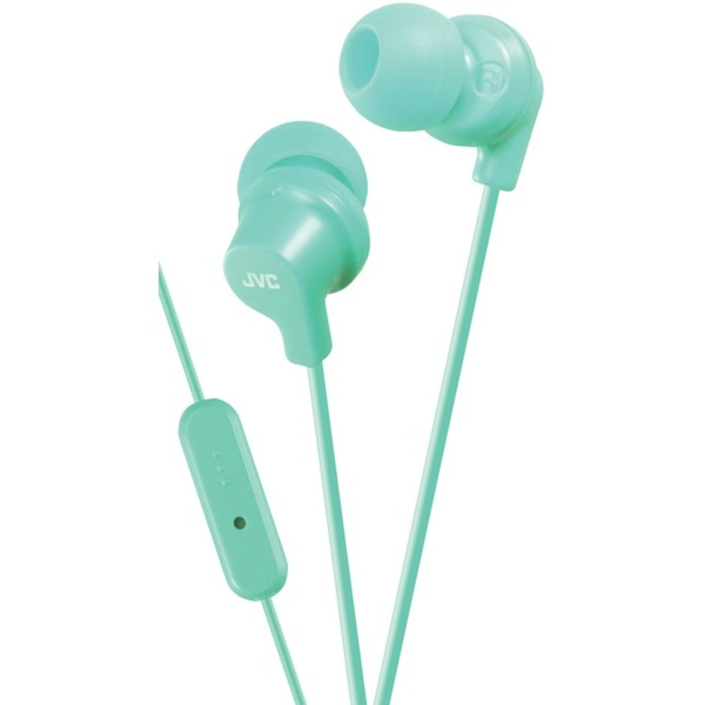 JVC HAFR15Z In-Ear Headphones with Microphone (Teal) - GadgetSourceUSA