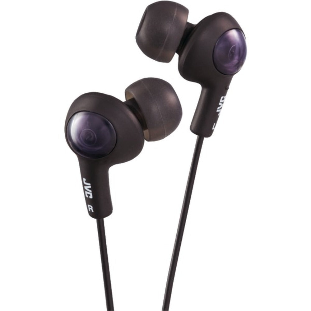 JVC HAFR6B Gumy Plus Earbuds with Remote and Microphone (Black) - GadgetSourceUSA
