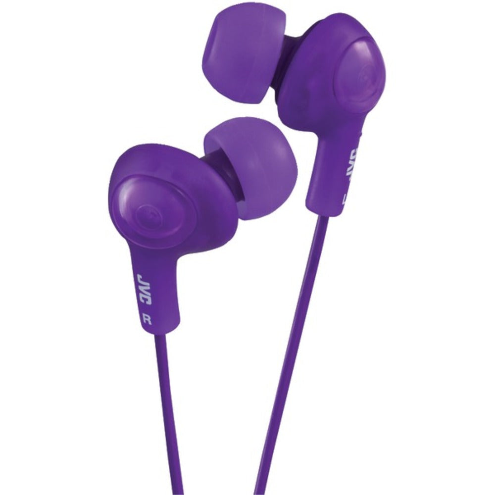 JVC HAFX5V Gumy Plus Inner-Ear Earbuds (Violet) - GadgetSourceUSA
