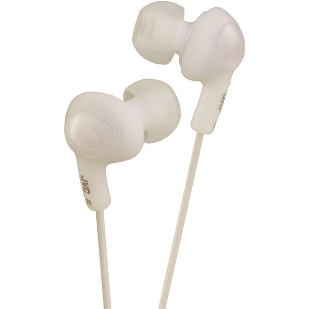 JVC HAFX5W Gumy Plus Inner-Ear Earbuds (White) - GadgetSourceUSA