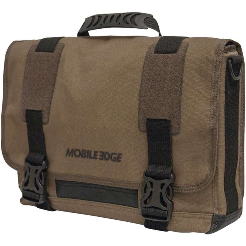 Mobile Edge MEUME9 14" PC/15" MacBook Pro ECO Chromebook/ Ultrabook Messenger Bag (Olive) - GadgetSourceUSA