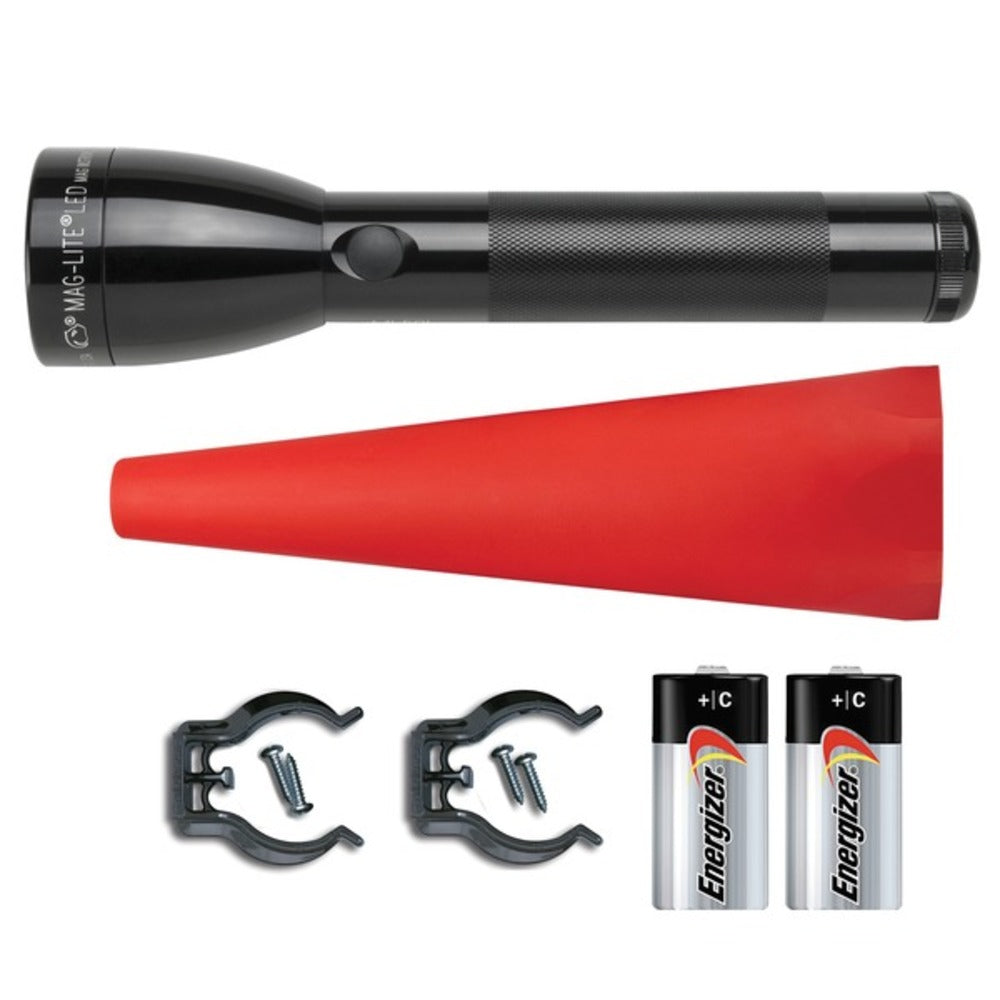 MAGLITE ML50L-I201G ML50L 2C LED Flashlight with Lite Wand (Red) - GadgetSourceUSA