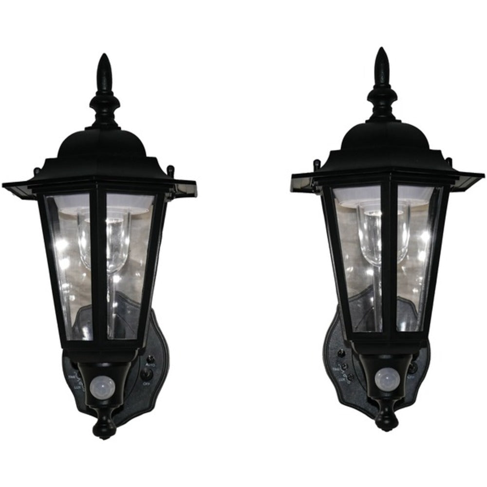 MAXSA Innovations 44719-2PACK Battery-Powered Motion-Activated Plastic LED Wall Sconce, 2-Pack (Black) - GadgetSourceUSA