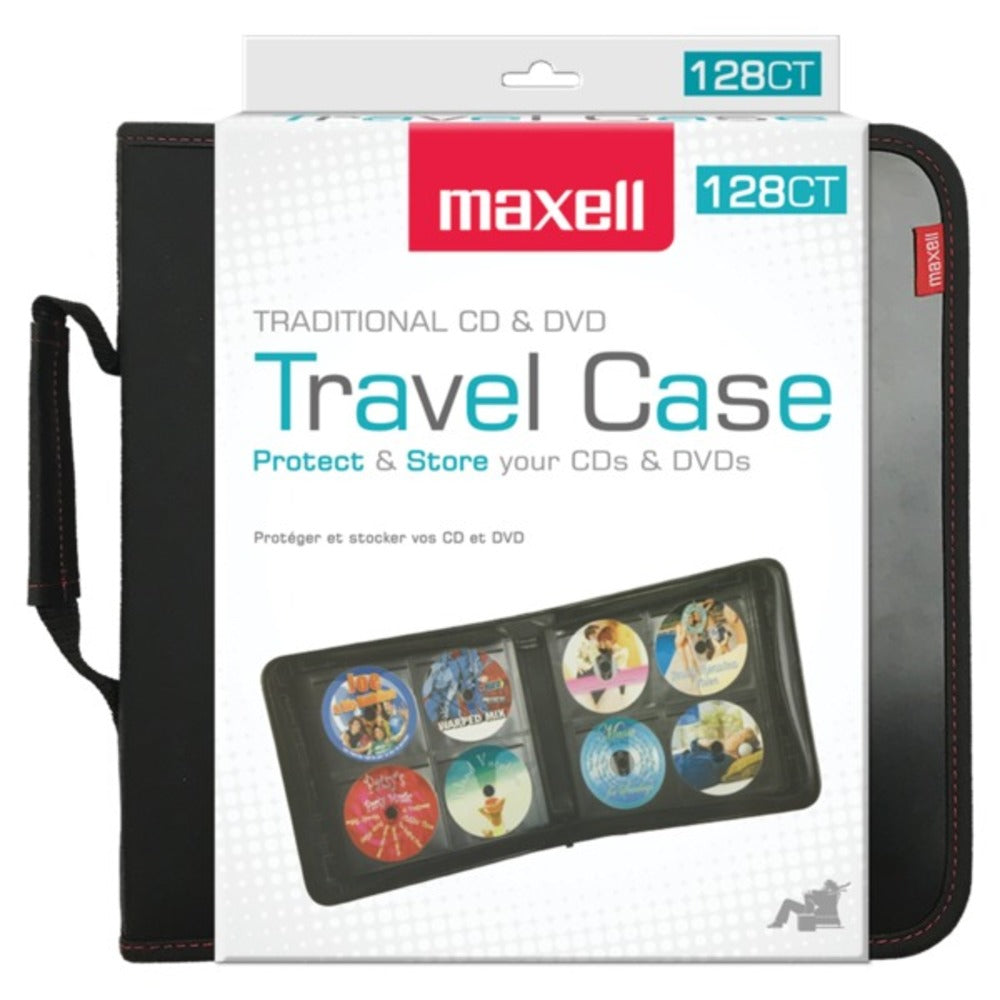 Maxell 190163 CD/DVD Travel Case (128 capacity) - GadgetSourceUSA