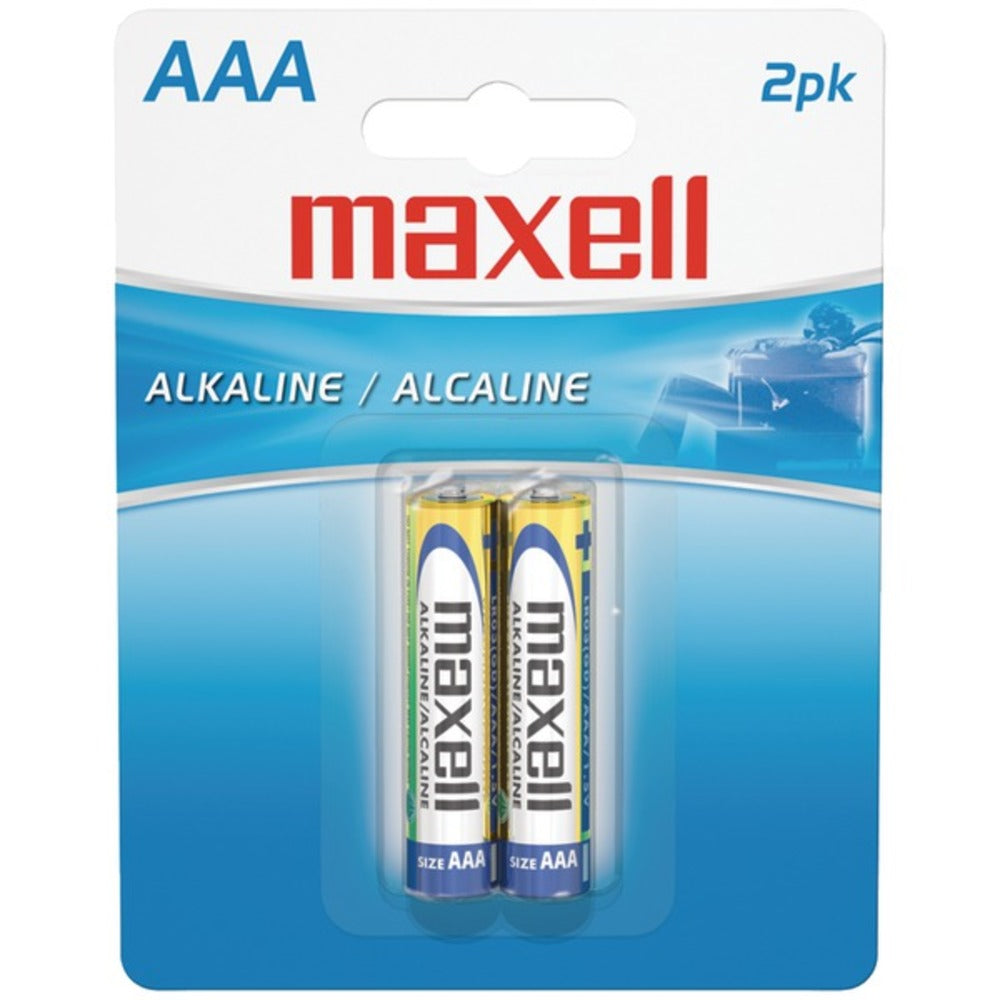 Maxell 723807 - LR032BP Alkaline Batteries (AAA; 2 pk; Carded) - GadgetSourceUSA