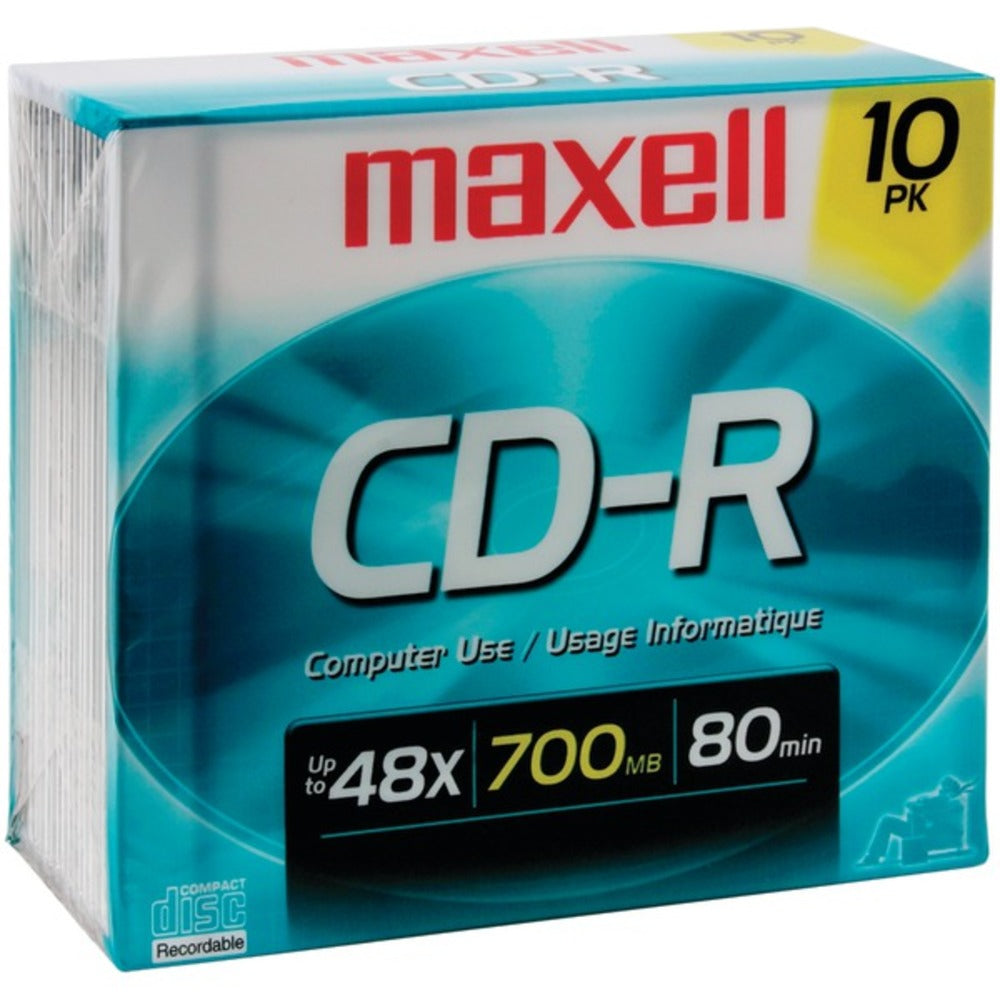 Maxell 622860/648210 700MB 80-Minute CD-Rs (10 pk) - GadgetSourceUSA